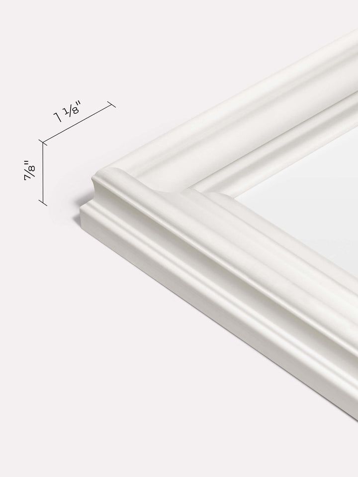 30x40-inch Decorative Frame, White - Close-up view