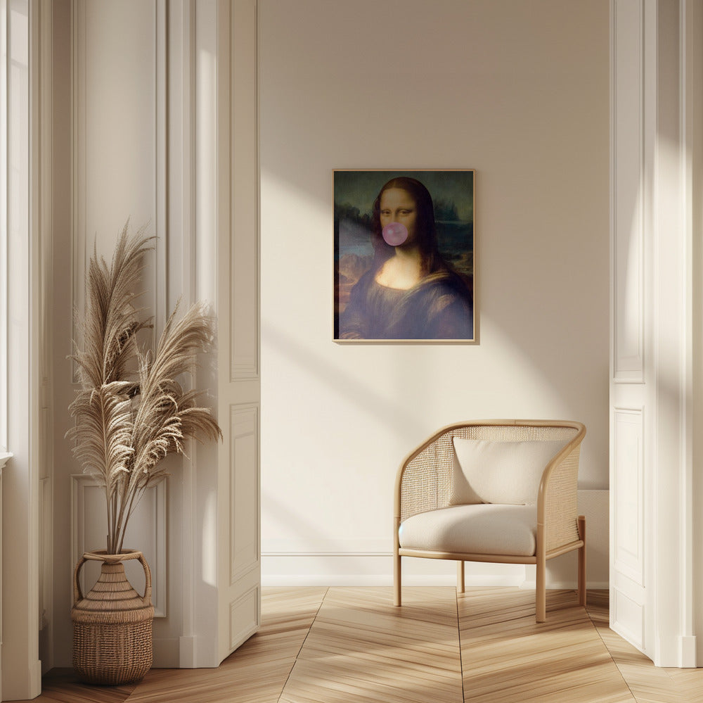 Fine Art Print, Mona Lisa Bubble Gum