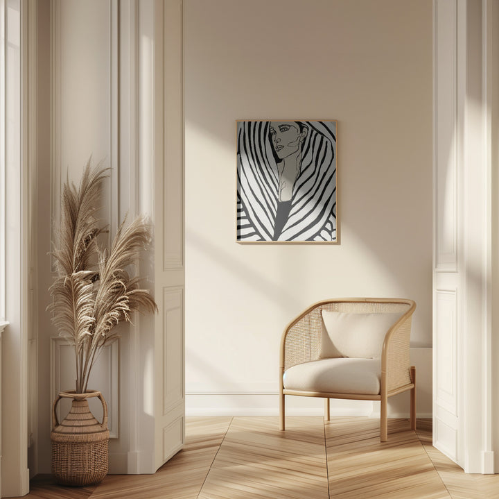 Fine Art Print, Striped Coat