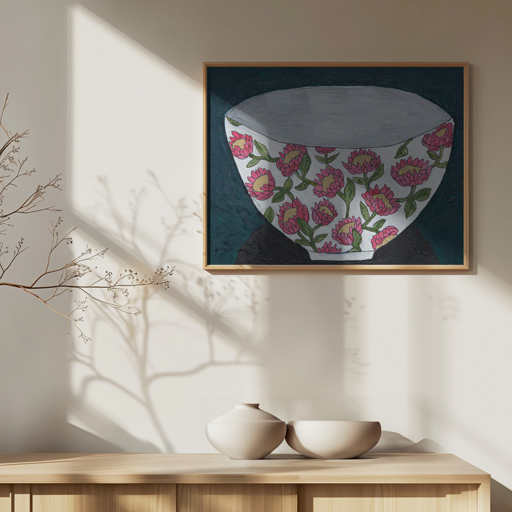 Fine Art Print, Pink Protea Bowl