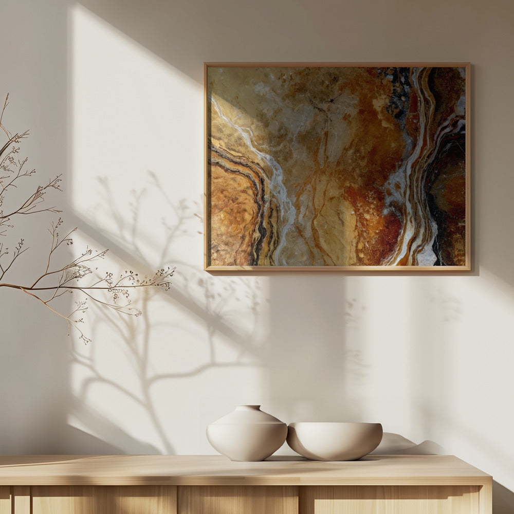 Fine Art Print, Golden Marble