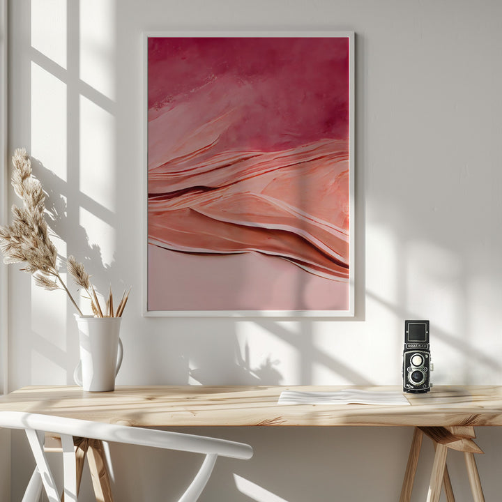 Fine Art Print, Abstract Thick Pink Color