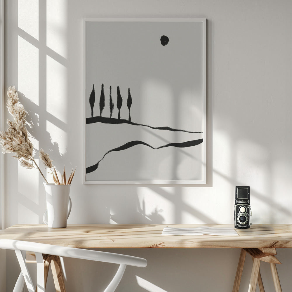 Fine Art Print, Minimal Line Landscape #1