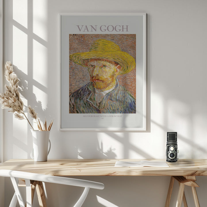 Fine Art Print, Self Portrait With Straw Hat