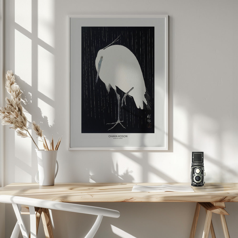 Fine Art Print, Egret In The Rain