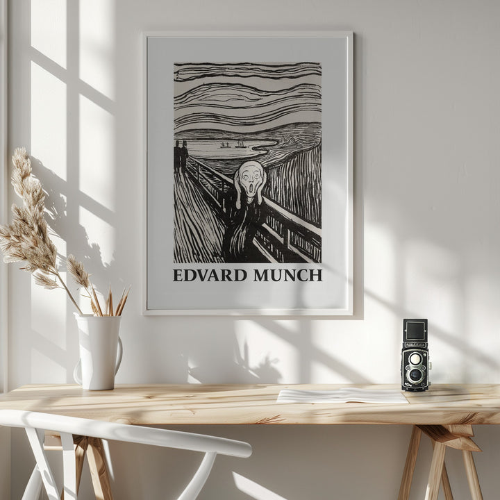 Fine Art Print, Skriet- The Scream - Monochrome Version