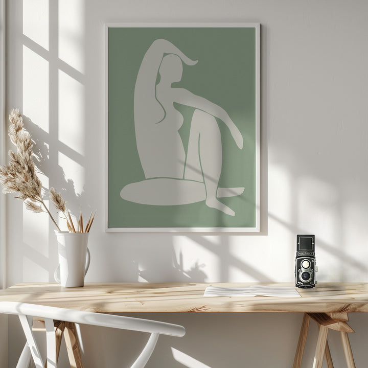 Fine Art Print, Figure Matisse Style Green