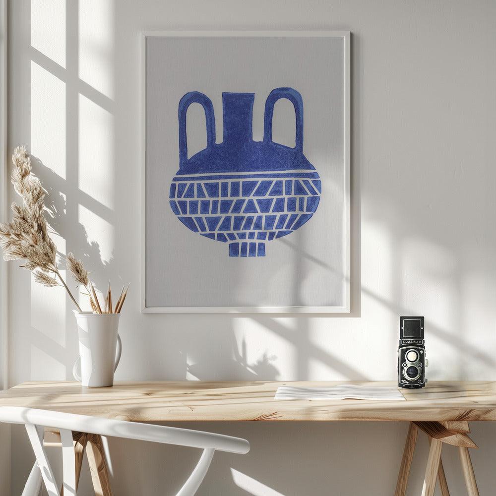 Fine Art Print, Linocut Vase #6