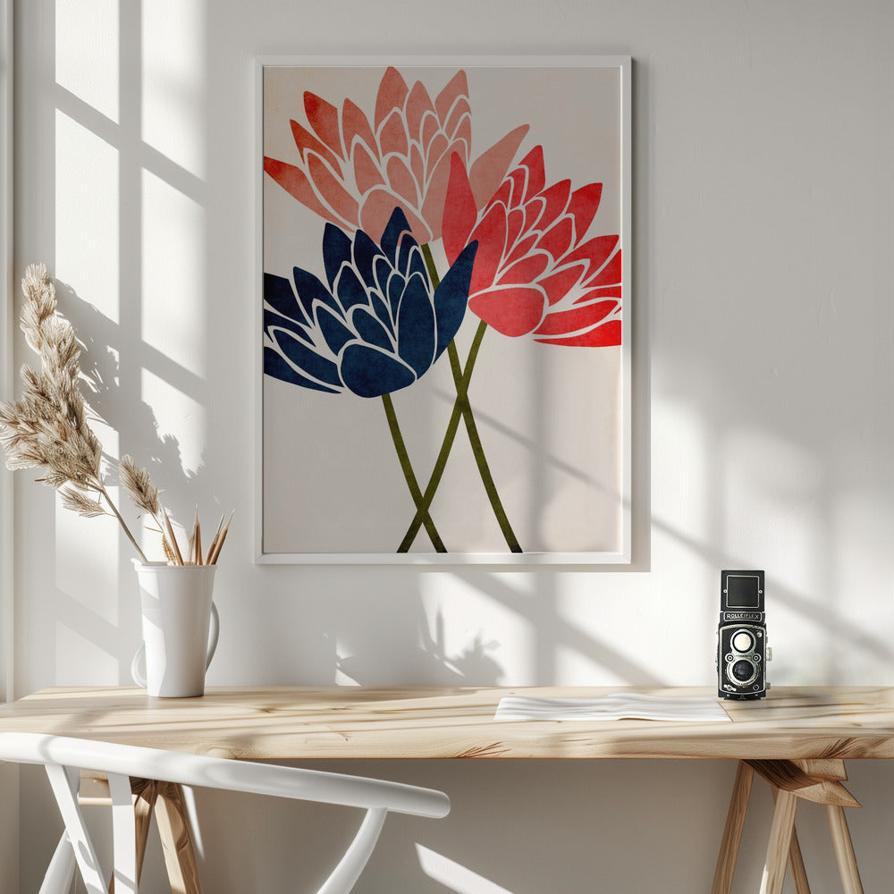Fine Art Print, Three Dancing Blossoms