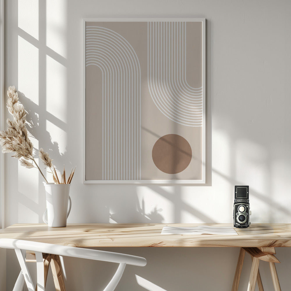 Fine Art Print, Beige Arc Poster No.1