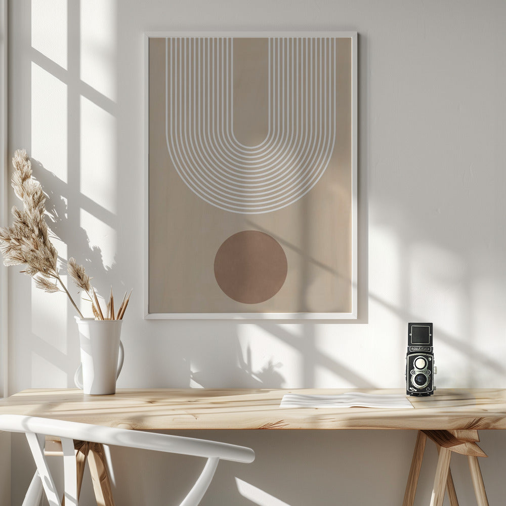 Fine Art Print, Beige Arc Poster No.3