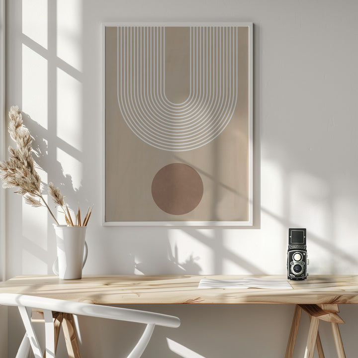 Fine Art Print, Beige Arc Poster No.3