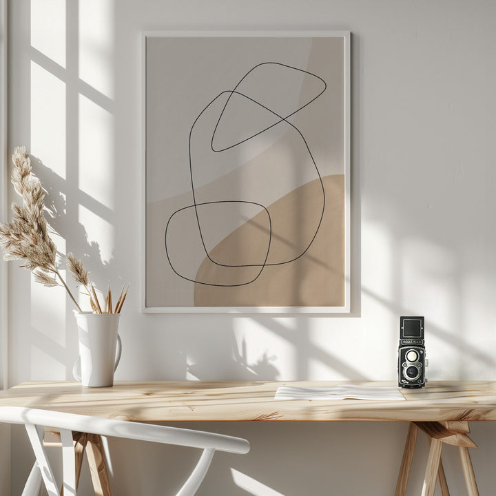Fine Art Print, Graphic Shapes &amp; Lines Poster
