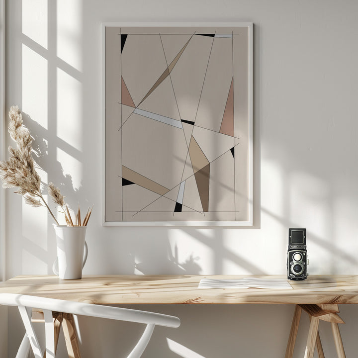 Fine Art Print, Geometric Beige art No.1