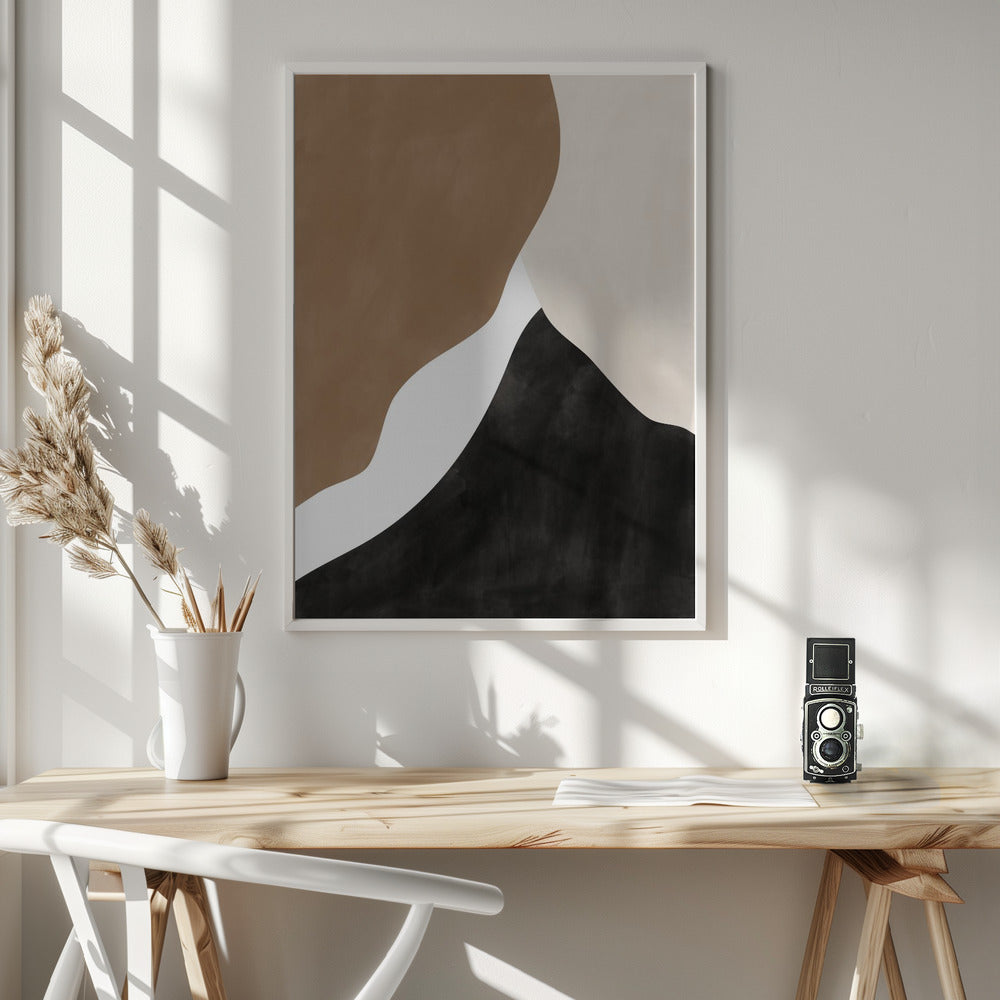 Fine Art Print, Abstract Beige and Brown Art No.1