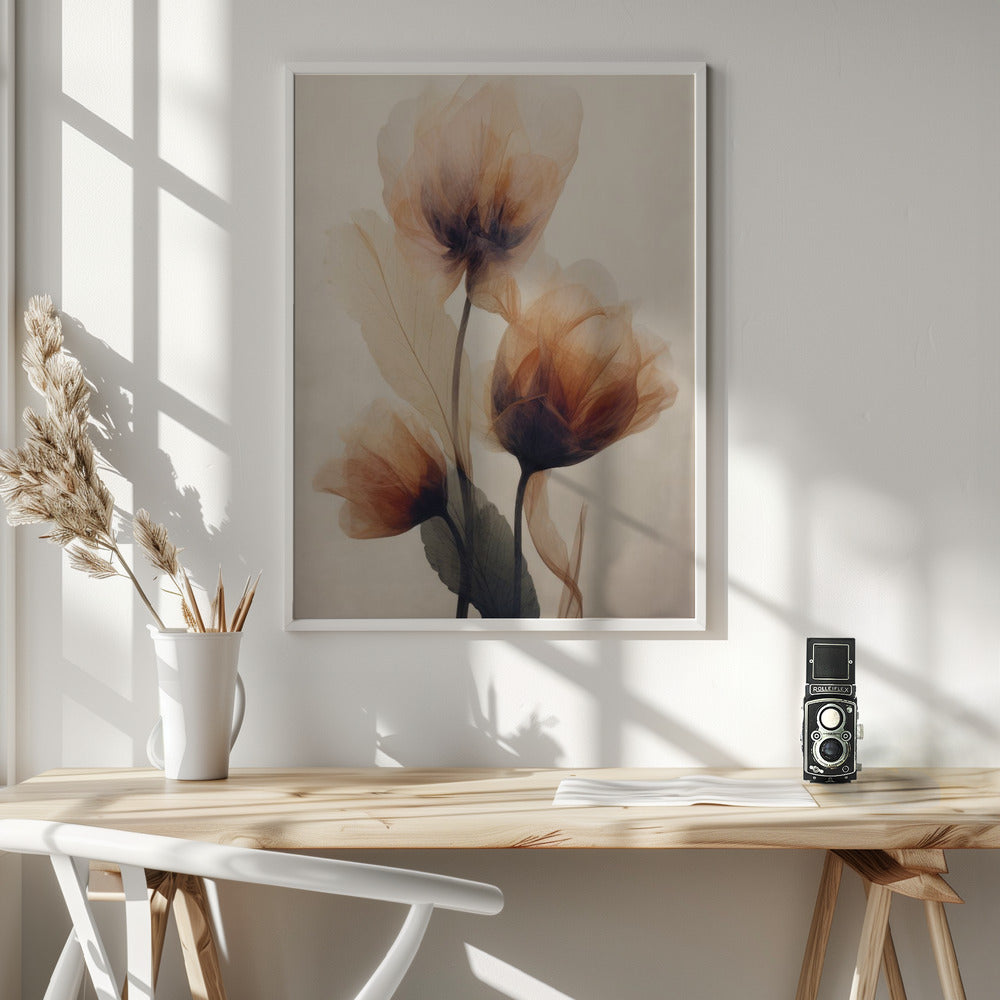 Fine Art Print, Parchment Flowers No 4