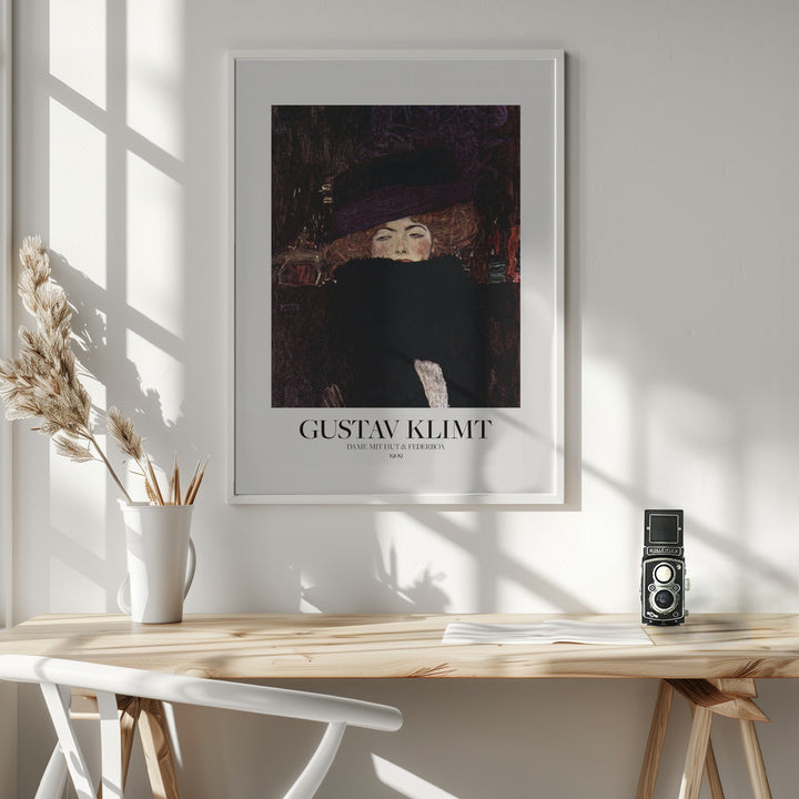Fine Art Print, Dame Mit Hut Und Federboa (1909)  Poster