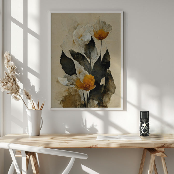Fine Art Print, Yellow Paper Flowers