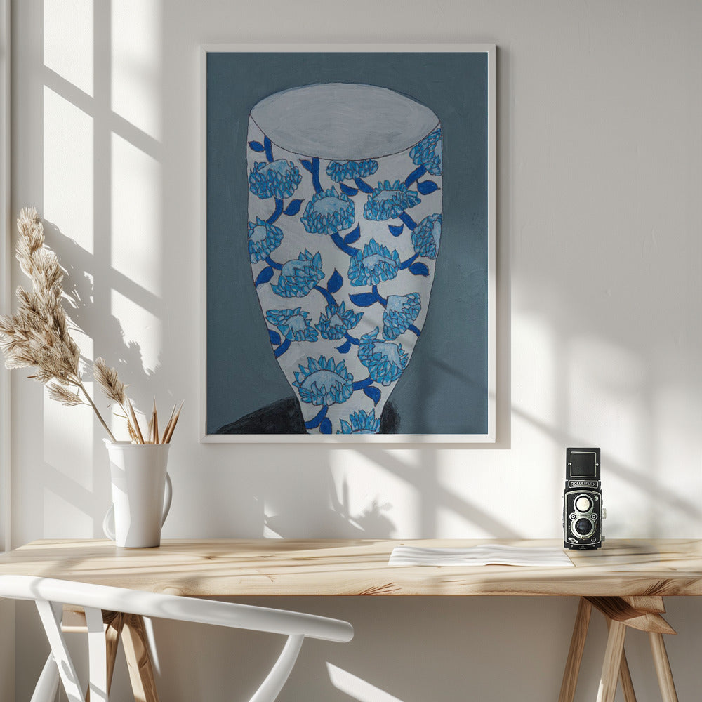 Fine Art Print, Blue Protea Vase