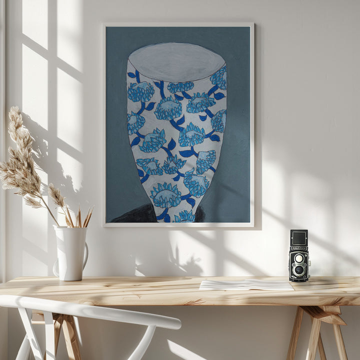 Fine Art Print, Blue Protea Vase