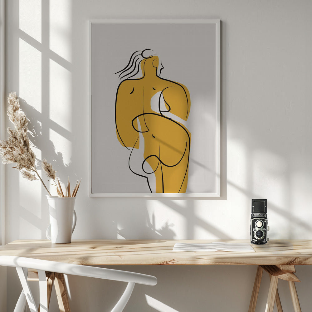 Fine Art Print, Lines and Curves In Nude