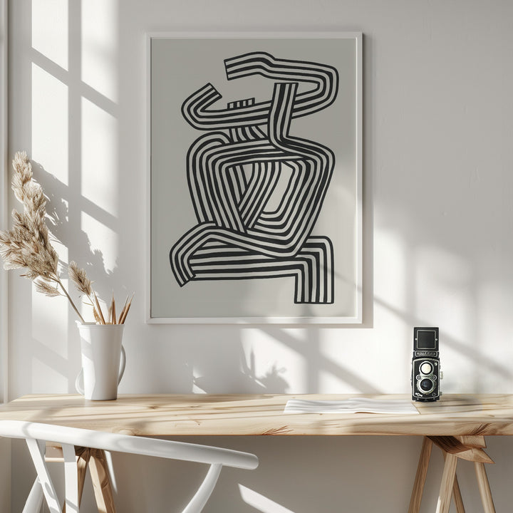 Fine Art Print, Stripe Woman Portrait