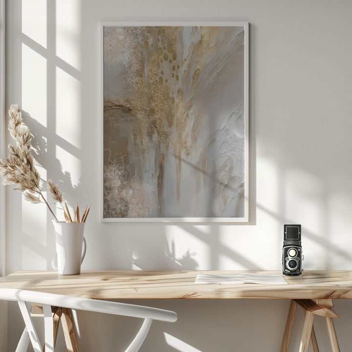 Fine Art Print, Golden marble