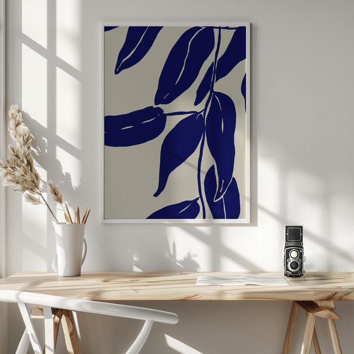 Fine Art Print, Blue Leafs