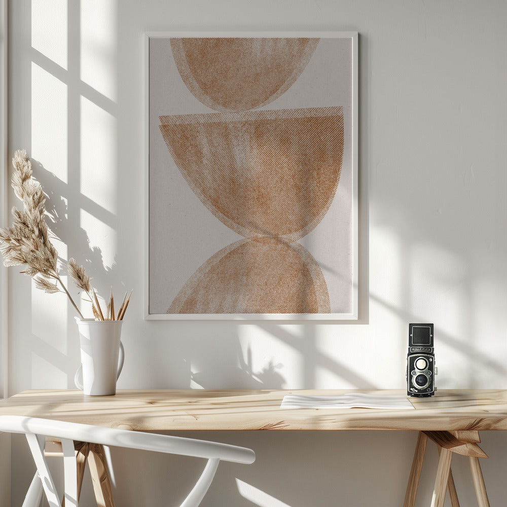 Fine Art Print, Neutral Geometric Balance No.1