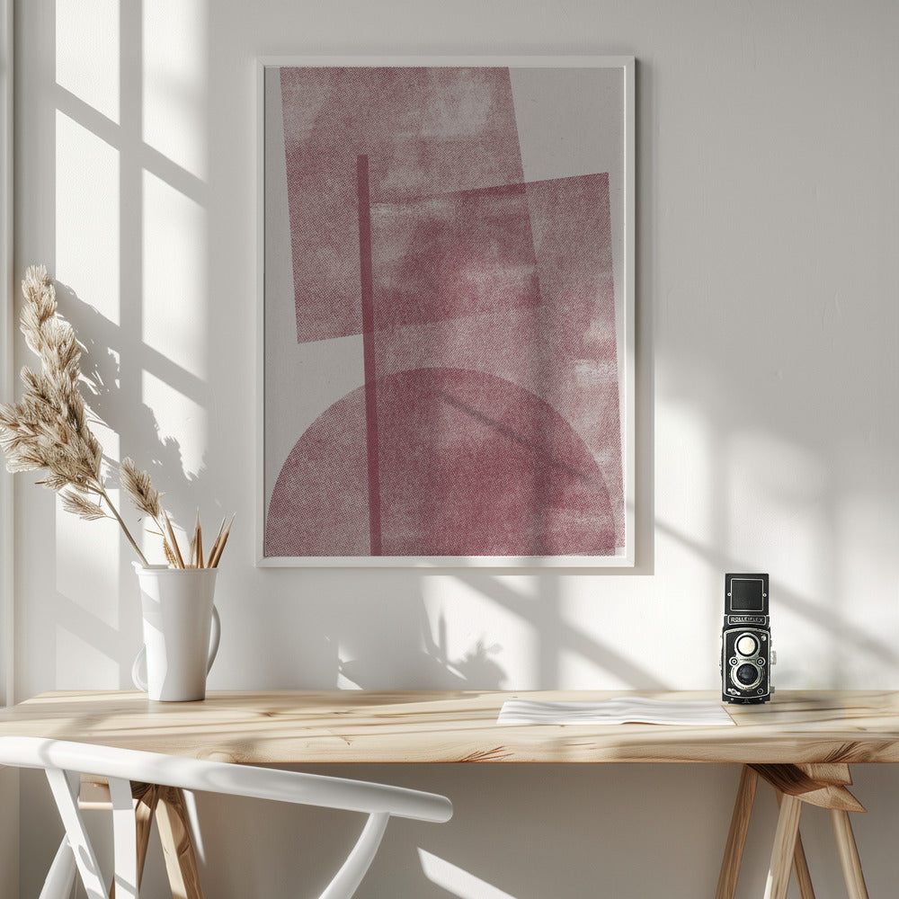 Fine Art Print, Paper Red Collage No.4
