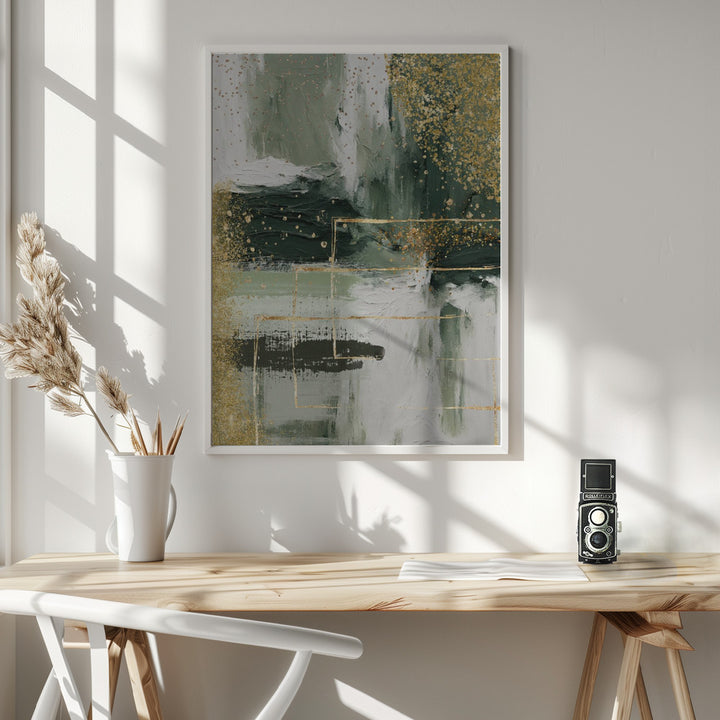 Fine Art Print, Green and Gold Moment 1
