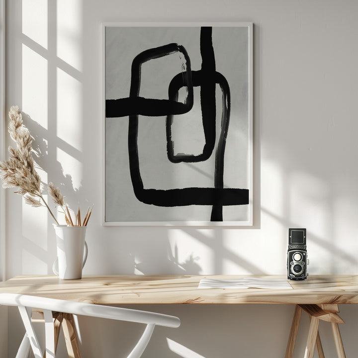 Fine Art Print, Black Strokes No 8
