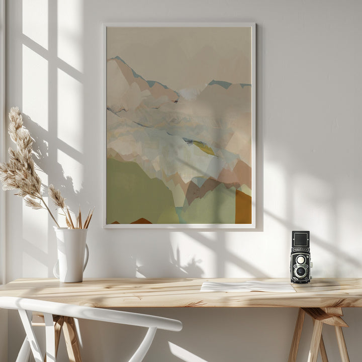 Fine Art Print, Peachy Mountain Range 1