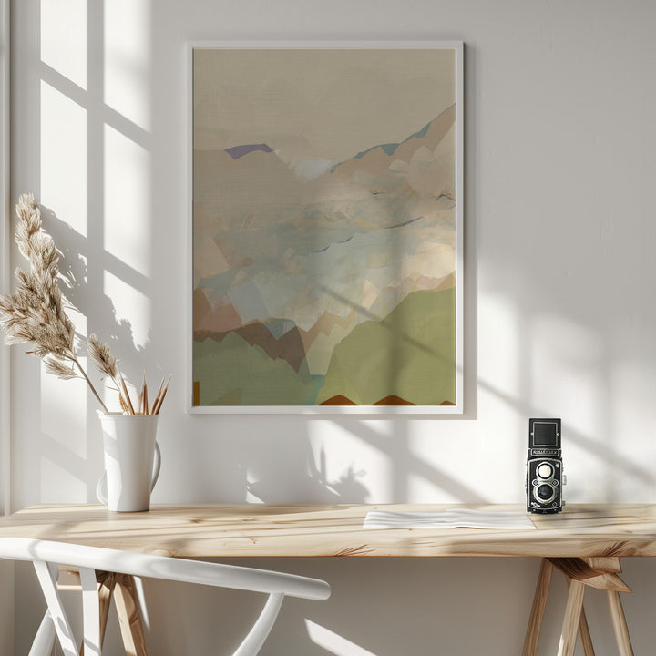 Fine Art Print, Peachy Mountain Range 3