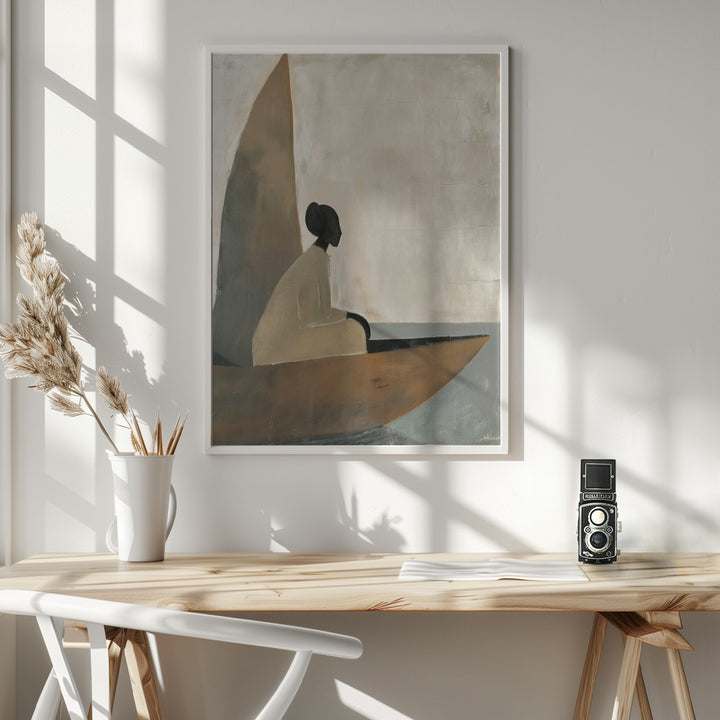 Fine Art Print, Woman On Boat