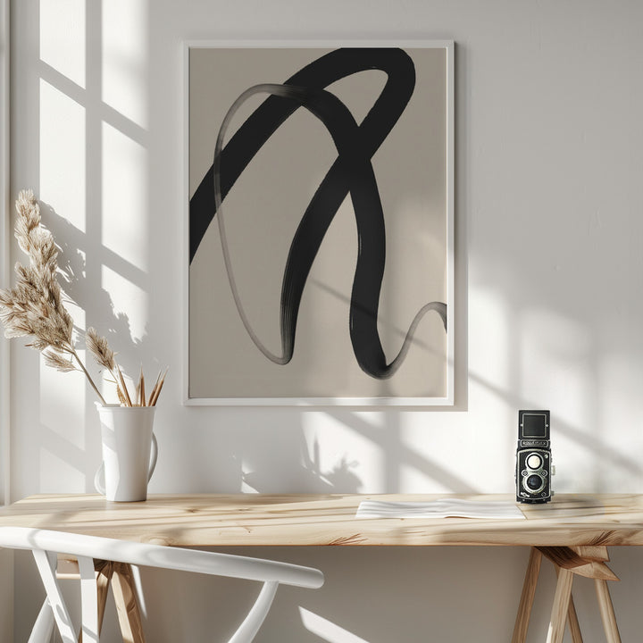 Fine Art Print, Black Strokes No 25