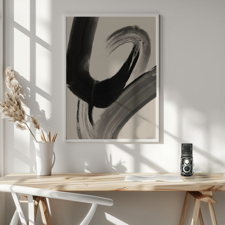 Fine Art Print, Black Strokes No 28