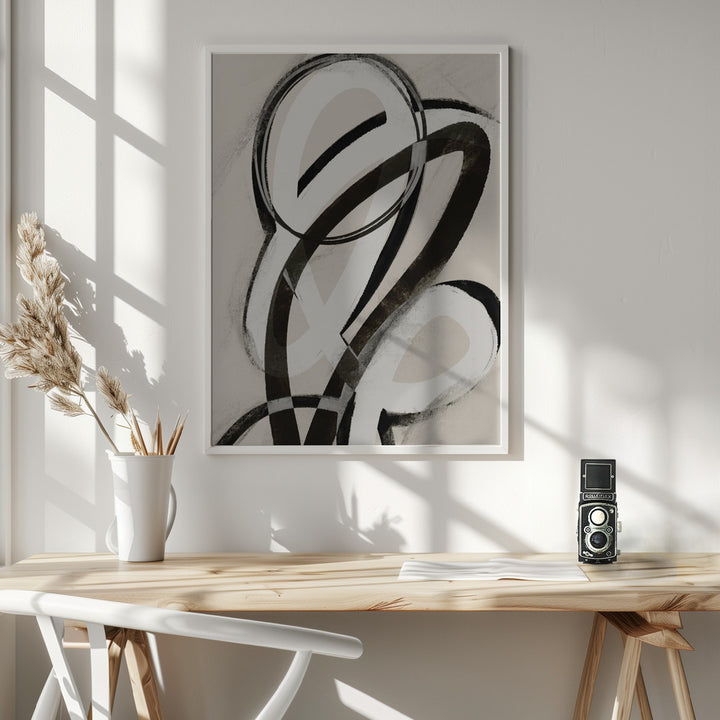 Fine Art Print, Black And White Strokes No 1