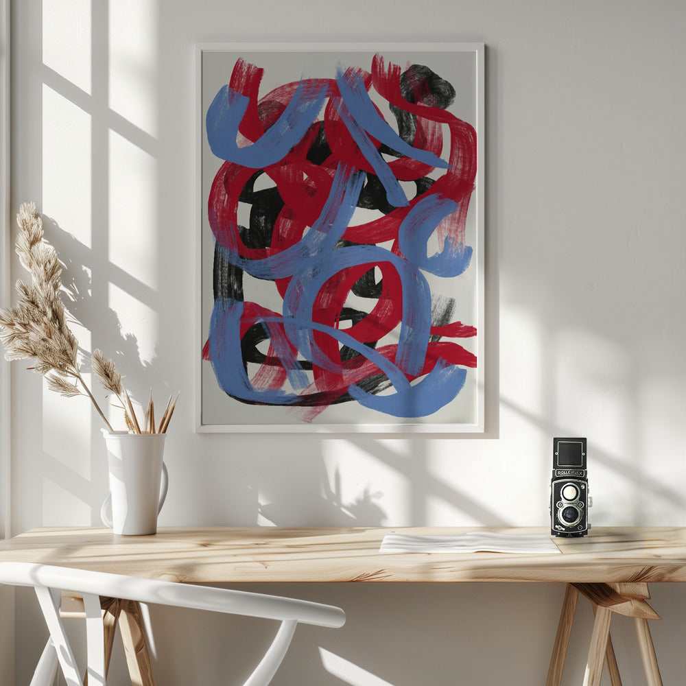 Fine Art Print, Dry directional strokes abstract 02