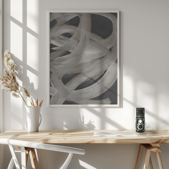 Fine Art Print, Abstract Brush Strokes 129X
