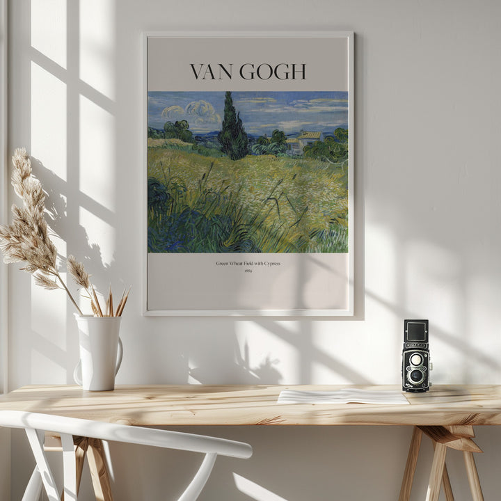 Fine Art Print, Green Wheat Field With Cypress (1889) Van Gogh