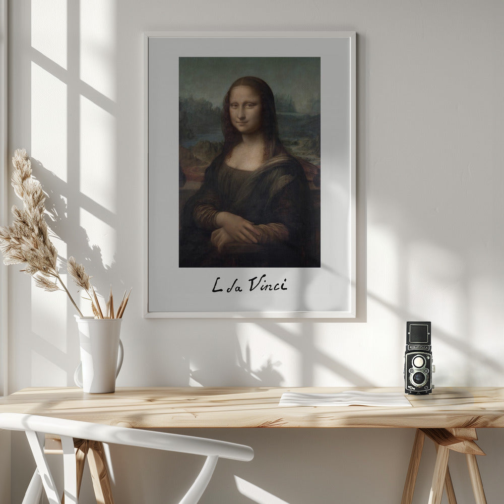 Fine Art Print, Mona Lisa Del Giocondo Signature (1503–1506)