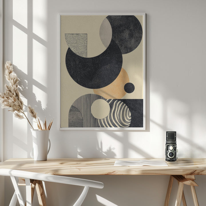 Fine Art Print, Geometric Art with Circles and Patterns
