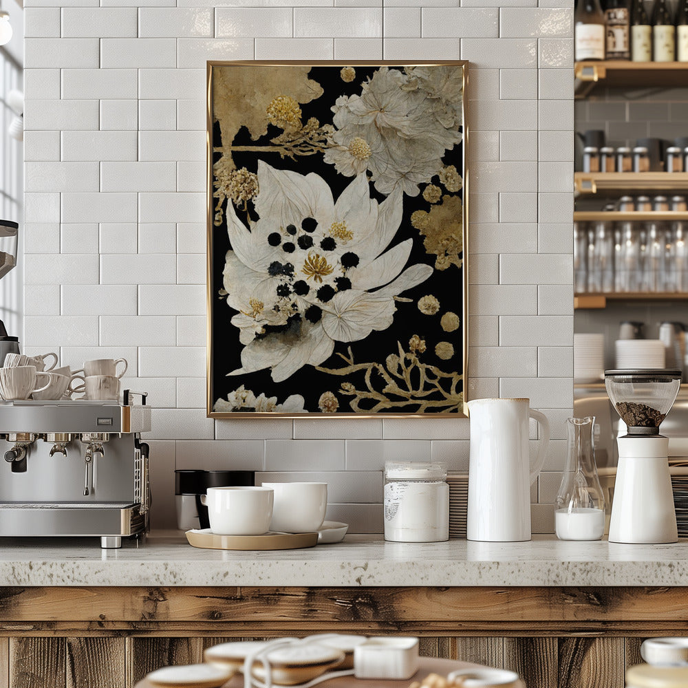 Fine Art Print, Beige Dry Flowers