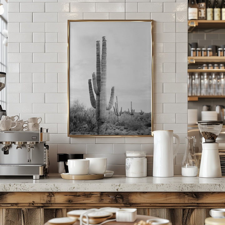 Fine Art Print, Saguaro B&amp;W