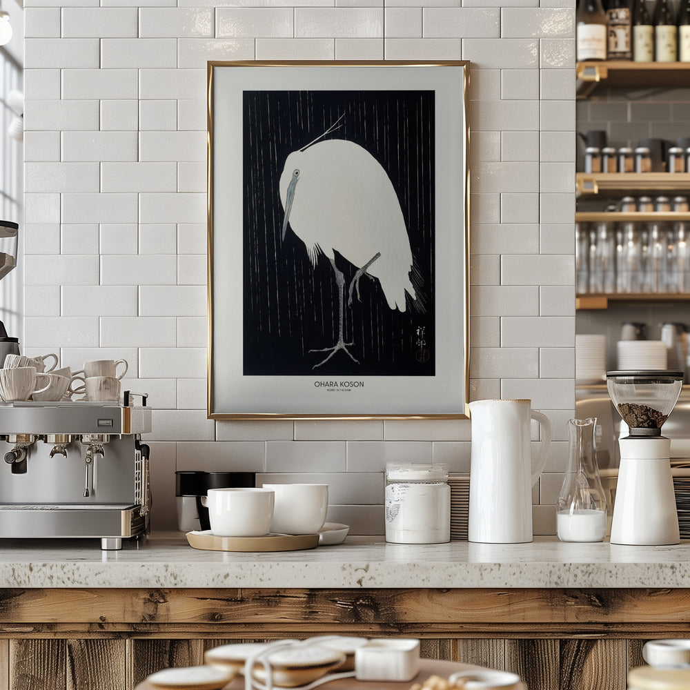 Fine Art Print, Egret In The Rain