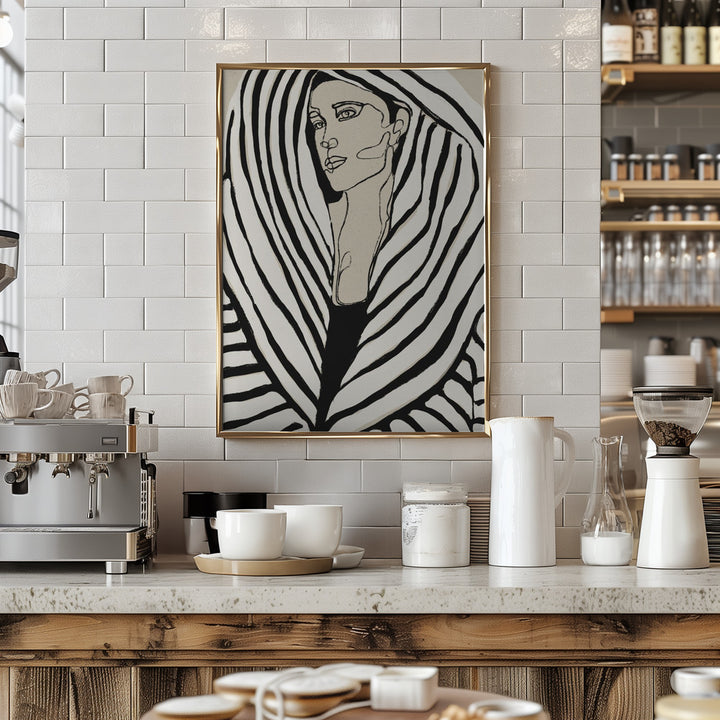 Fine Art Print, Striped Coat