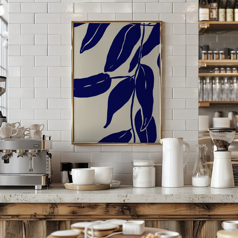 Fine Art Print, Blue Leafs