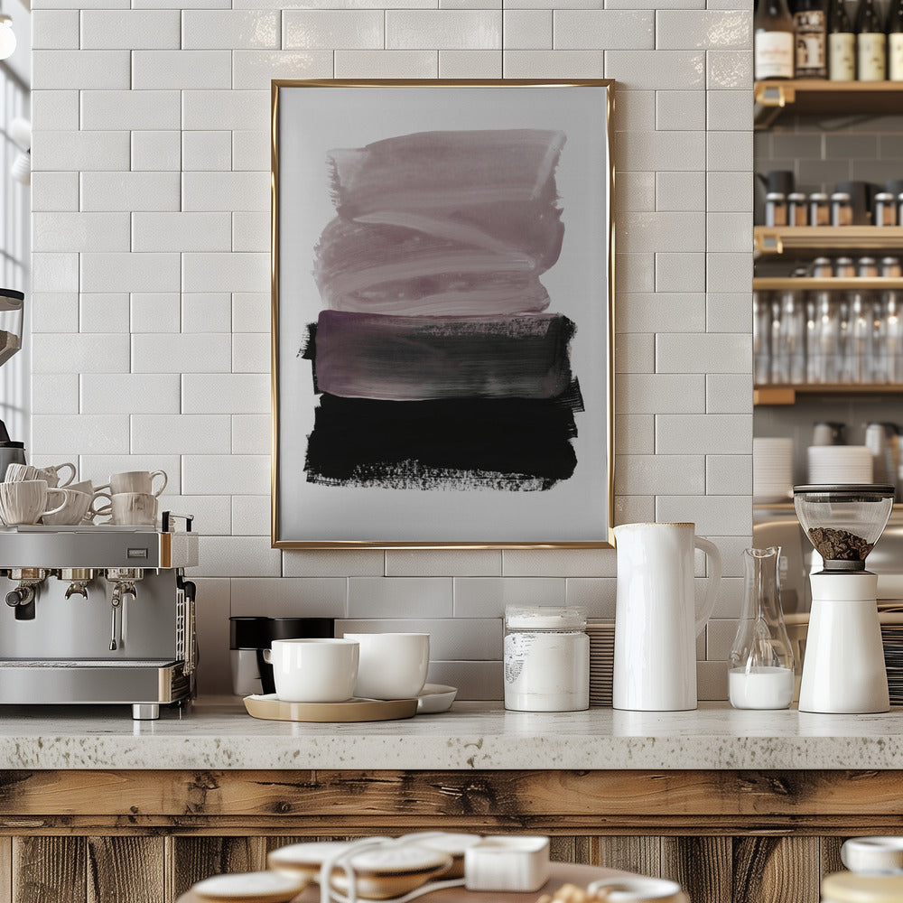 Fine Art Print, Mauve & Black