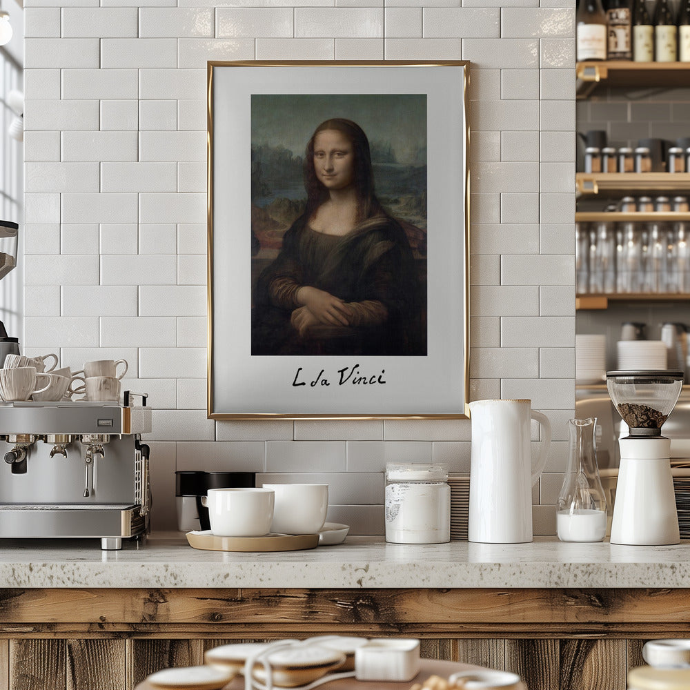 Fine Art Print, Mona Lisa Del Giocondo Signature (1503–1506)